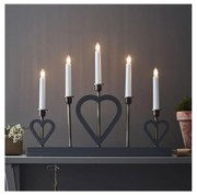Markslöjd 705831 - Karácsonyi gyertyatartó MELISSA 5xE10/3W/230V szürke