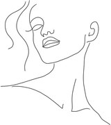 Poszter 29x41 cm Minimal Woman Face Line Art – Veronika Boulová