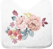 Fehér-rózsaszín fürdőszobai kilépő WC-hez 45x45 cm Jayana – douceur d'intérieur