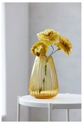 Kusintha sárga üveg váza, magasság 22 cm - Bitz