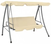 homokfehér kültéri hintaágy tetőponyvával