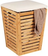 Wenko Kosár szennyes ruhákhoz ülőkével Bambusa 55 l