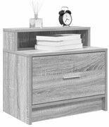 szürke sonoma színű éjjeliszekrény fiókkal 51 x 31 x 47 cm