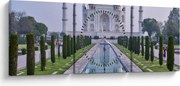 Kép - Taj Mahal napkeltekor (órával) (90x30 cm)