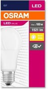 LED izzó, E27, gömb, A60, 13W, 1521lm, 2700K (MF), OSRAM Value (OLEDE2708)