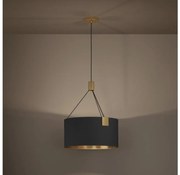 Eglo 39964 - Csillár zsinóron TORTOLA 3xE27/40W/230V fekete/arany