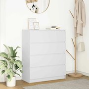 fehér szerelt fa tálalószekrény 80x35x99 cm