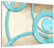 Kép - Kék körök akvarell (70x50 cm)