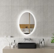 Erga Paola, ovális LED tükör 50x70cm, 1725 lm, 3 fényszín, első és hátsó világítás, ERG-V01-302-5070-00