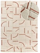 Téglavörös-krémszínű szőnyeg 133x190 cm Brenda – Universal