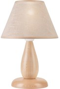 Asztali lámpa PERA 1xE27/60W/230V bézs/bükkfa
