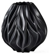 Flame fekete porcelán váza, magasság 23 cm - Morsø