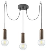 Leuchten Direkt 14776-48 - Csillár zsinóron TURN ME 3xE27/60W/230V pók