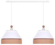 Duolla - Csillár zsinóron AVIGNON 2xE27/15W/230V fehér/barna