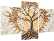 Kép – Arany életfa mozaikban (90x60 cm)