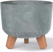 Kerek kaspó lábakkal Gracia Beton Effect szürke DGRL200E átm. 20 cm