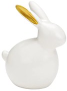 Kerámia nyuszi GILDED BUNNY 14 cm fehér