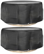 2 db kerek kerti bútorhuzat 10 fűzőlyukkal Ø260 x 90 cm