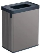 Szelektív hulladékgyűjtő, fedél nélküli, 54 liter, CURVER Verto Recycle, szürke/fekete (UCVER54F)