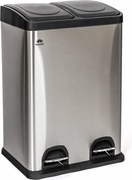 Brilanz szemeteskosár, 2 x 20 l, nerez, 40 l