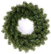 Zöld műkoszorú, díszítetlen, átmérő 40 cm, 40 cm átmérőjű