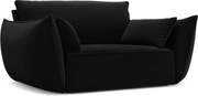 Fekete bársony fotel Vanda – Mazzini Sofas