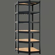 Deuba Sarok 6 polcos állvány – fekete