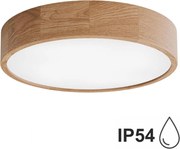 Fürdőszobai mennyezeti lámpa CLEO 4xE27/24W/230V IP54 á. 47,5 cm tölgy