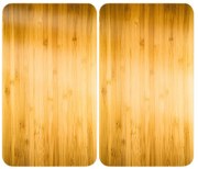 Edzett üveg tűzhely fedőlap szett 2 db-os 52x30 cm Wooden – Maximex