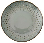 Modern porcelán desszertes tányér 16 cm Drops Celadon