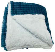 Luxus báránytakaró kék mikroplüssből 150x200cm TiaHome