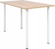 Étkezőasztal 120 x 60 x 73 cm, tölgy és fehér