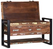 Tároló láda Többszínű 80x35x45 cm Tömör Fa Újrahasznosított