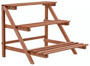 3 szintes cédrusfa virágtartó állvány 48 x 45 x 40 cm