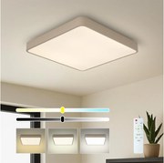Brilagi-LED dimmelhető mennyezeti lámpatest POOL LED/36W/230V 3000-6000K 40x40 cm bézs+távirányítóval