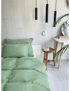 Zöld kétszemélyes muszlin ágyneműhuzat 200x200 cm Plain Muslin – Butter Kings