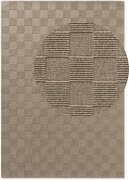 Gyapjú szőnyeg nappaliba 160x230cm, barna modern 3D minta