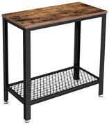 Rusztikus oldalasztal, éjjeliszekrény hálós polccal 60 x 30 x 60 cm