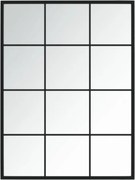 vidaXL fekete fém fali tükör 80 x 60 cm