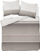 Ágynemű Garnitúra 220x200 Ágyneműhuzat Csíkos Barna Bézs 4616A