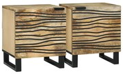 Éjjeli szekrények - 2 db, 40x33,5x46 cm, tömör mangófából