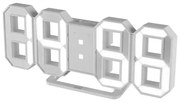 HOME Digitális, LED ébresztőóra, 3D, fehér (LTC 04)[SG]