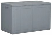 szürke PP fa hatású kerti tároló doboz 180 L
