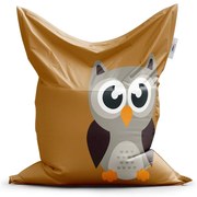 Classic babzsák rajzolt bagoly - gyerek, barna