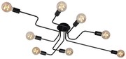 Briloner Briloner 2888-085 - Felületre szerelhető csillár FARETTO 8xE27/60W/230V fekete BL1965