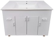 Viva STYLE Ekonomik PLUS 100 lábon álló fürdőszobabútor Sanovit SOFT 13100 mosdóval 100 x 45,5 cm