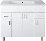 VivaStyle EKONOMIK PLUS 100 lábon álló fürdőszobabútor Sanovit SOFT 13100 mosdóval - 100 x 45,5 cm