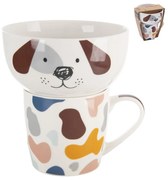 Porcelán bögre és tálka szett 2 db-os 350 ml – Orion