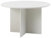 Világosszürke kerek étkezőasztal ø 110 cm Palma – Unique Furniture