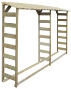 vidaXL impregnált fenyőfa tűzifatároló 300 x 44 x 176 cm